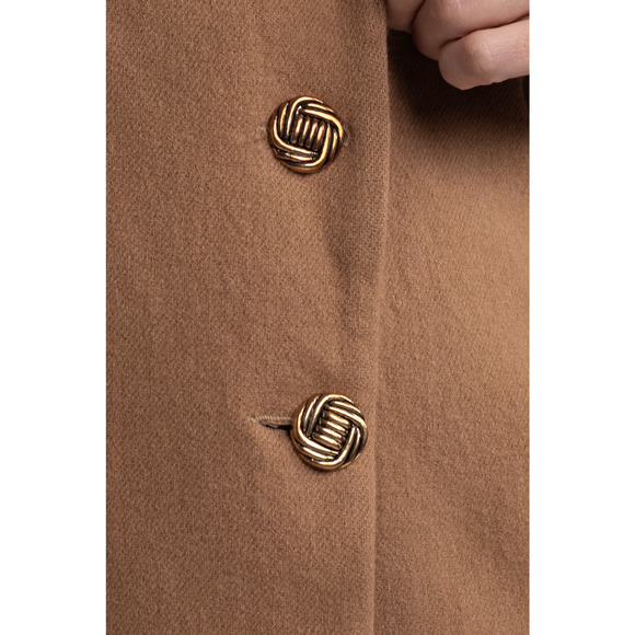 Vintage Oleg Cassini Tan Wool Blazer - Picture 3 of 5